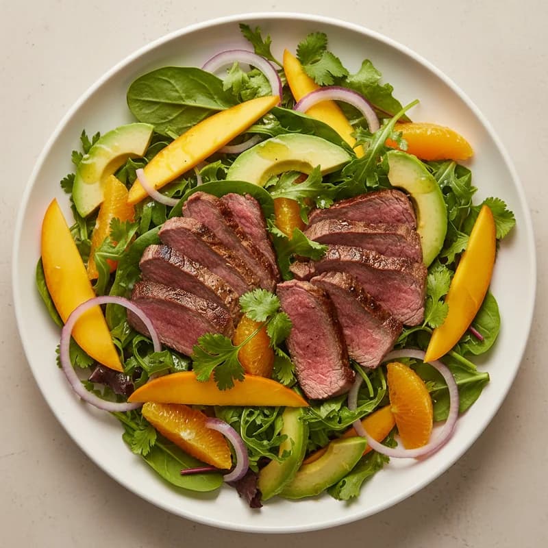 Mango Orange Beef Salad