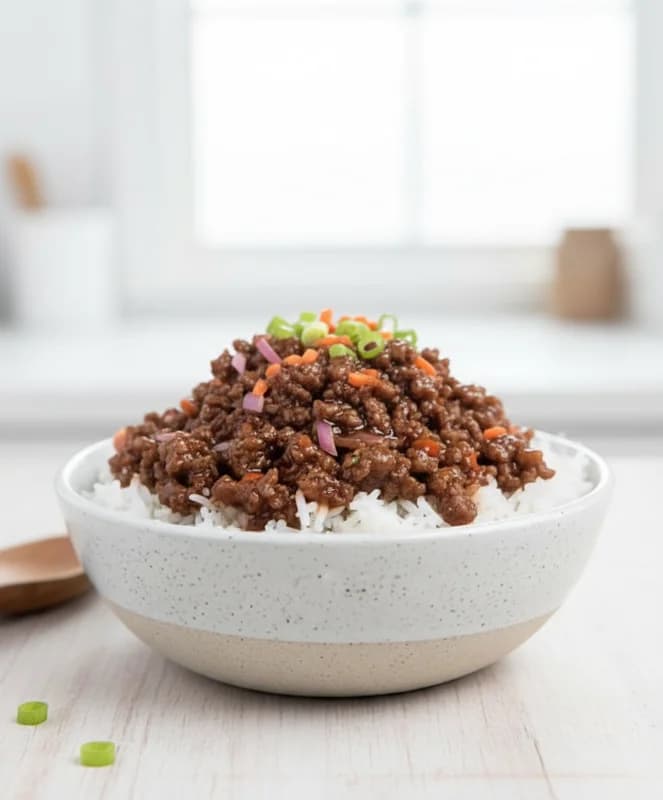 Panda Express Sweet Chili Ground Beef Stir Fry With Rice