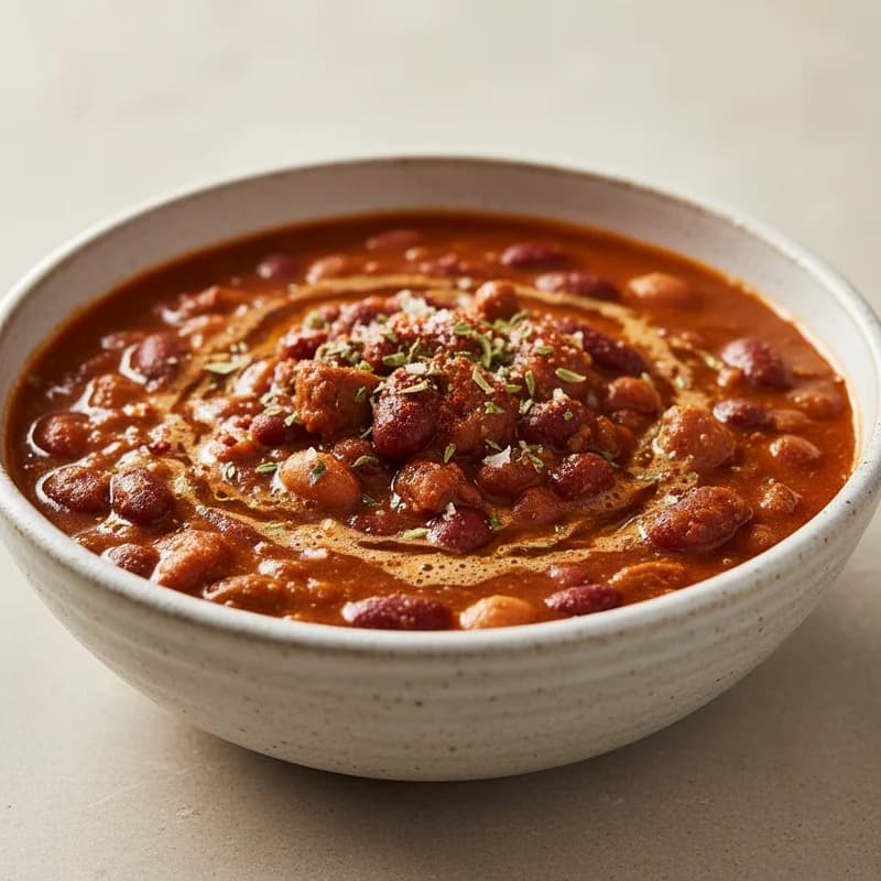 My Husband’s Smoky Bison Chili